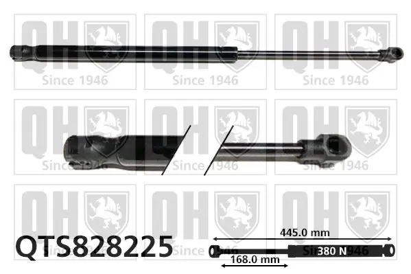 Handler.Part Gas spring, boot-/cargo area QUINTON HAZELL QTS828225 1