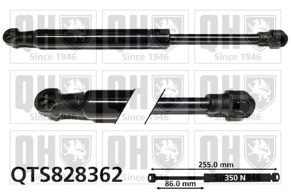 Handler.Part Gas spring, boot-/cargo area QUINTON HAZELL QTS828362 1