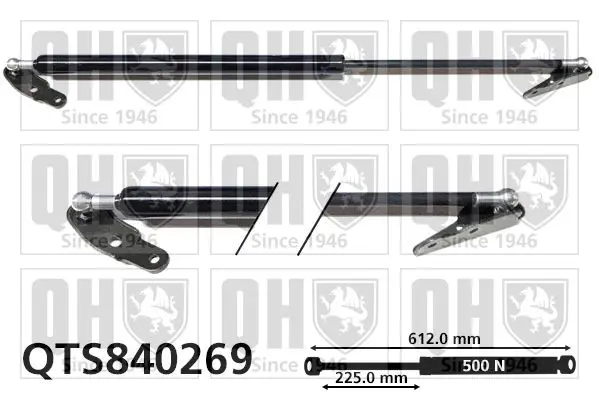 Handler.Part Gas spring, boot-/cargo area QUINTON HAZELL QTS840269 1