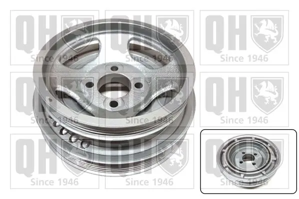 Handler.Part Belt pulley, crankshaft QUINTON HAZELL QCD90 1