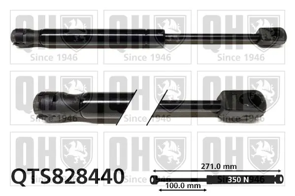 Handler.Part Gas spring, boot-/cargo area QUINTON HAZELL QTS828440 1