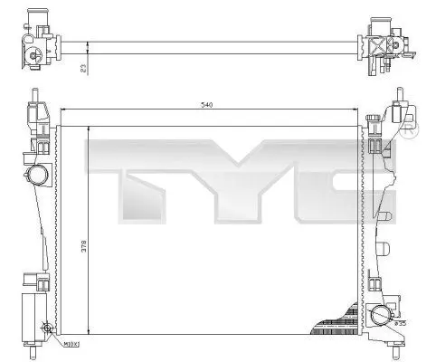 Handler.Part Radiator, engine cooling TYC 7090018 1