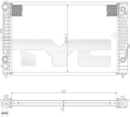 Handler.Part Radiator, engine cooling TYC 7020009 1