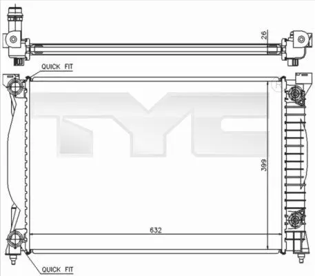 Handler.Part Radiator, engine cooling TYC 7020014 1