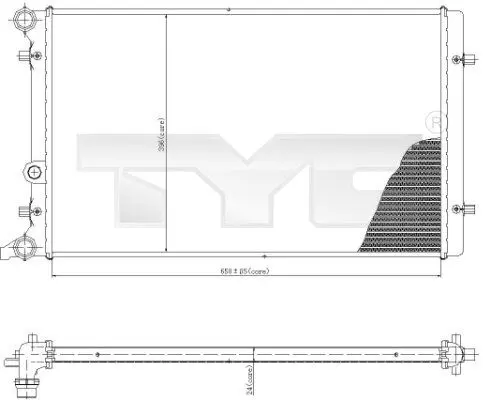 Handler.Part Radiator, engine cooling TYC 7020015 1