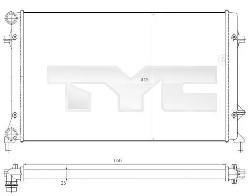 Handler.Part Radiator, engine cooling TYC 7020025 1