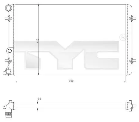 Handler.Part Radiator, engine cooling TYC 7020033 1