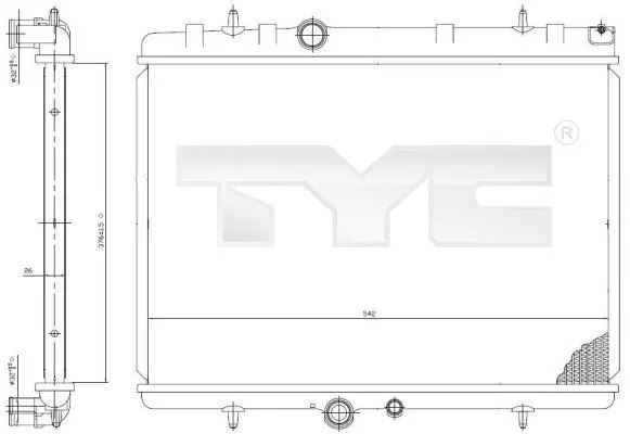 Handler.Part Radiator, engine cooling TYC 7050065 1