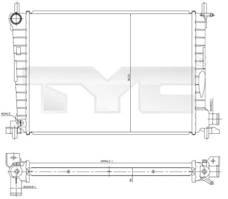 Handler.Part Radiator, engine cooling TYC 7100027 1