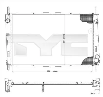 Handler.Part Radiator, engine cooling TYC 7100046 1