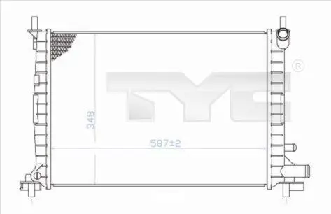 Handler.Part Radiator, engine cooling TYC 7100051 1