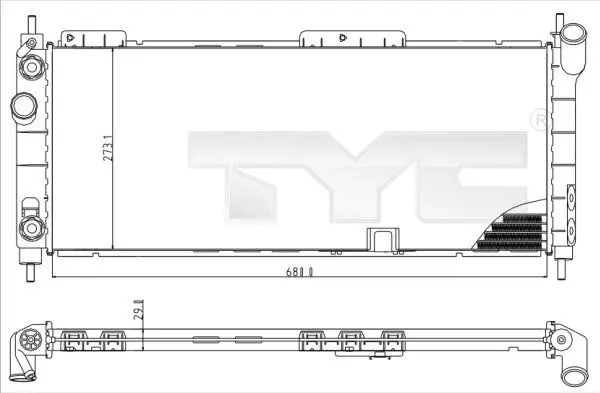 Handler.Part Radiator, engine cooling TYC 7250003 1