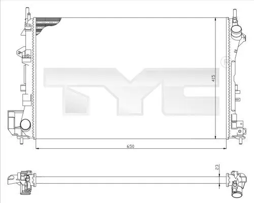 Handler.Part Radiator, engine cooling TYC 7250009 1