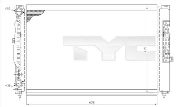 Handler.Part Radiator, engine cooling TYC 7370007 1