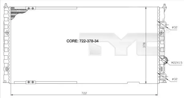 Handler.Part Radiator, engine cooling TYC 7370011 1