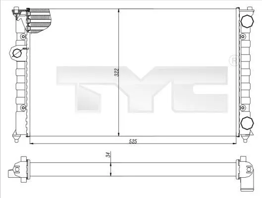 Handler.Part Radiator, engine cooling TYC 7370016 1