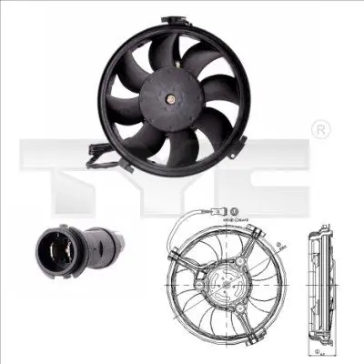 Handler.Part Fan, radiator TYC 8020004 1