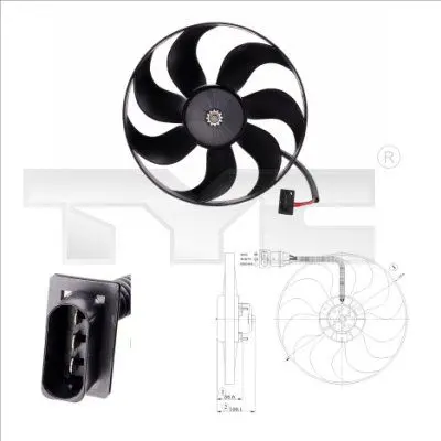 Handler.Part Fan, radiator TYC 8020009 1