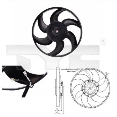 Handler.Part Fan, radiator TYC 8050004 1