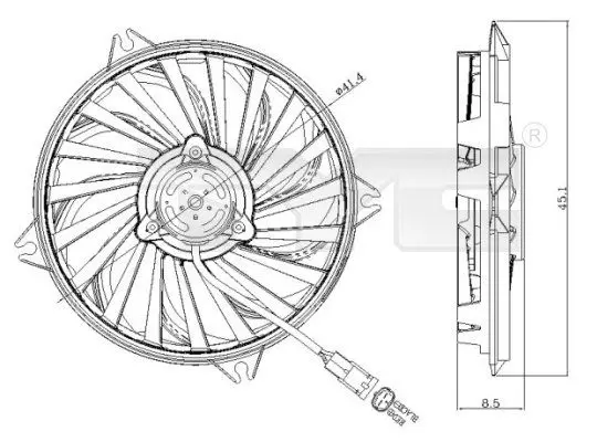 Handler.Part Fan, radiator TYC 8050005 1