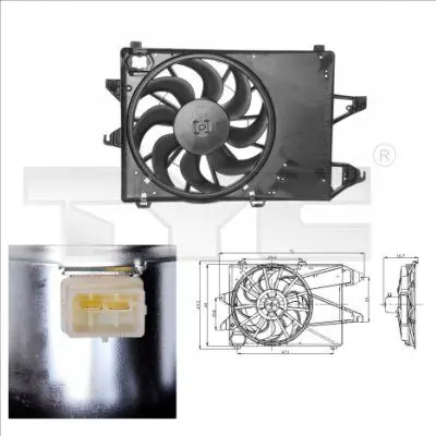 Handler.Part Fan, radiator TYC 8100001 1