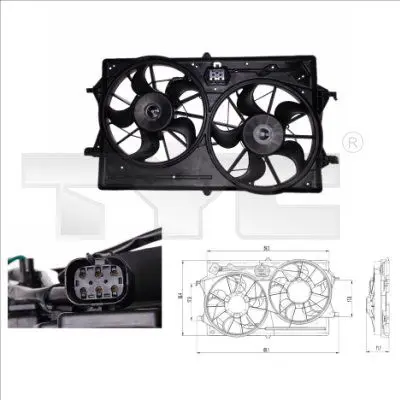 Handler.Part Fan, radiator TYC 8100019 1