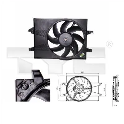 Handler.Part Fan, radiator TYC 8100025 1