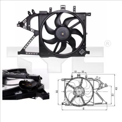 Handler.Part Fan, radiator TYC 8250007 1