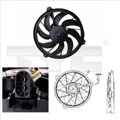 Handler.Part Fan, radiator TYC 8260003 1