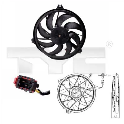 Handler.Part Fan, radiator TYC 8260005 1