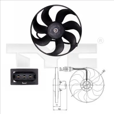 Handler.Part Fan, radiator TYC 8370003 1