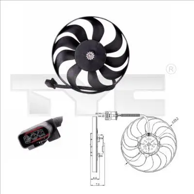 Handler.Part Fan, radiator TYC 8370006 1