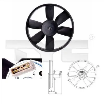 Handler.Part Fan, radiator TYC 8370009 1