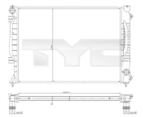 Handler.Part Radiator, engine cooling TYC 7020017 1