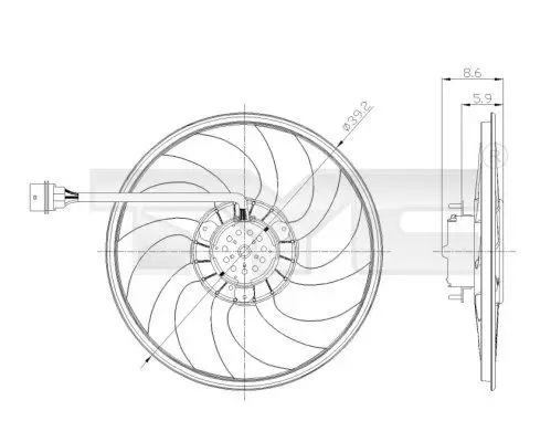 Handler.Part Fan, radiator TYC 8370037 1