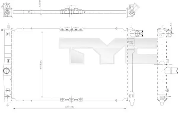 Handler.Part Radiator, engine cooling TYC 7060003 1