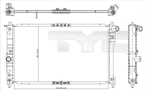 Handler.Part Radiator, engine cooling TYC 7060016 1