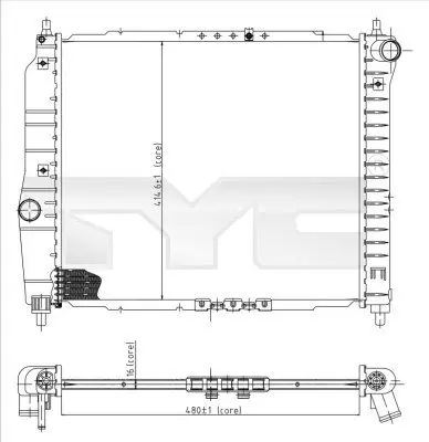 Handler.Part Radiator, engine cooling TYC 7060021 1