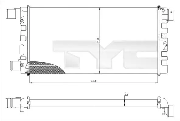 Handler.Part Radiator, engine cooling TYC 7090008 1