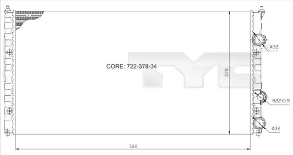 Handler.Part Radiator, engine cooling TYC 7370021 1