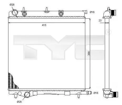 Handler.Part Radiator, engine cooling TYC 7050068 1