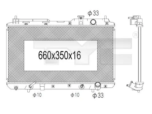 Handler.Part Radiator, engine cooling TYC 7121005 1