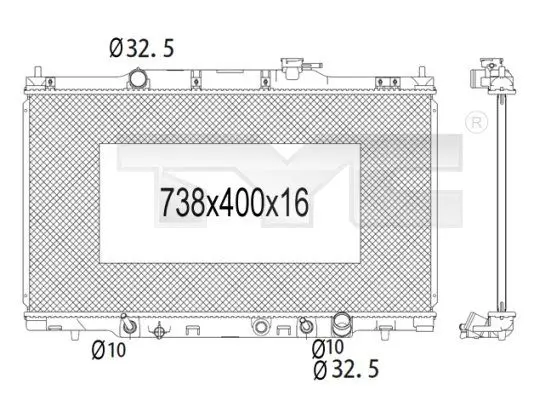 Handler.Part Radiator, engine cooling TYC 7121006 1