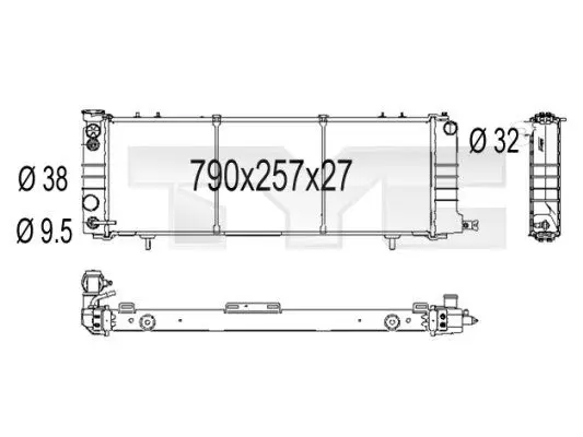 Handler.Part Radiator, engine cooling TYC 7161001 1