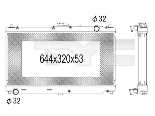 Handler.Part Radiator, engine cooling TYC 7201005 1