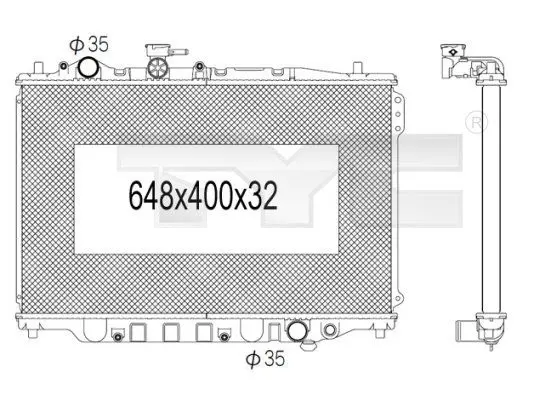 Handler.Part Radiator, engine cooling TYC 7201011 1