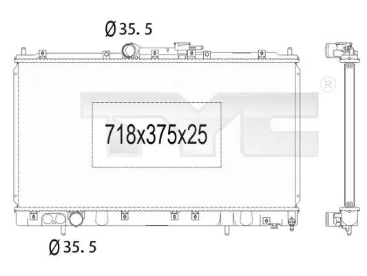 Handler.Part Radiator, engine cooling TYC 7231011 1