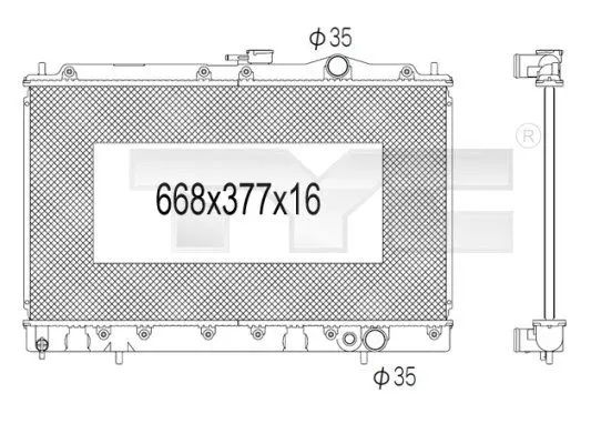 Handler.Part Radiator, engine cooling TYC 7231016 1