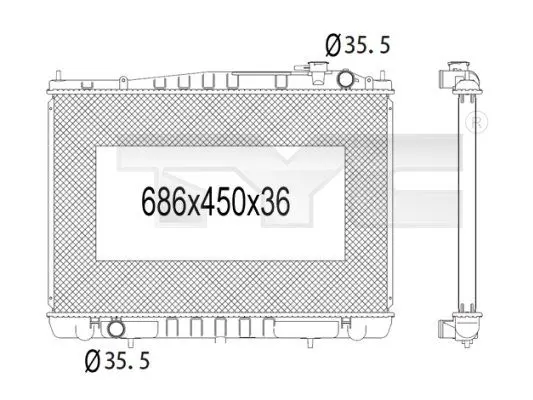 Handler.Part Radiator, engine cooling TYC 7241011 1