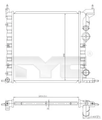 Handler.Part Radiator, engine cooling TYC 7280030 1